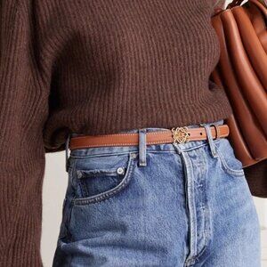 Anagram Belt in Pebble Grain Calfskin 80